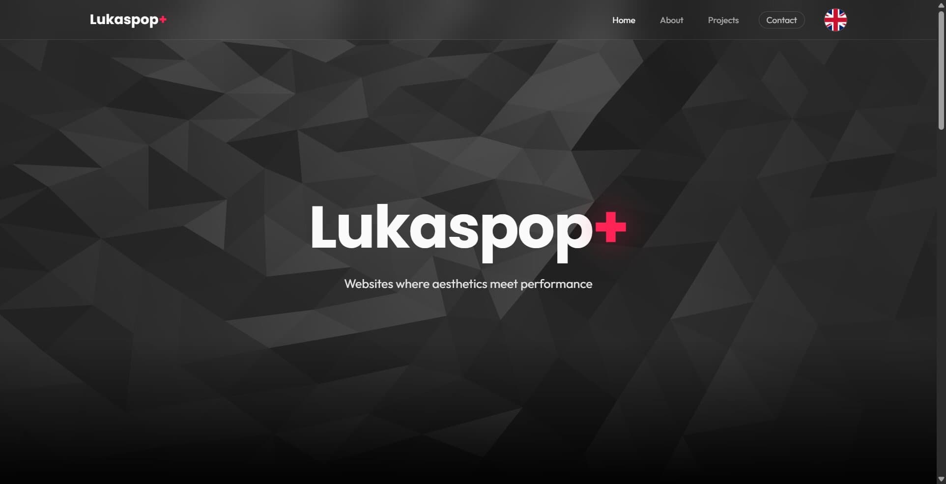 Screenshot of Lukaspop personal website